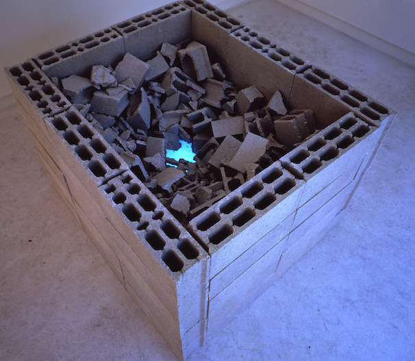 Ange Leccia - Cars marble and cinder block